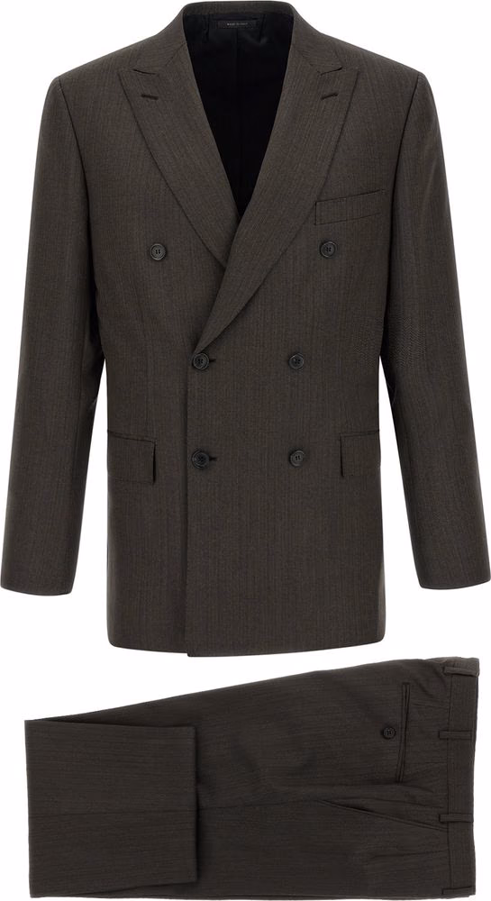 Brioni Brown Wool Two-Piece Suit