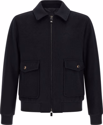 Black Wool Bomber