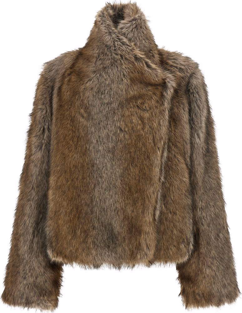 B&B COUTURE Brown Polyester Coat