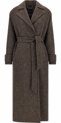Brown Virgin Wool Coat