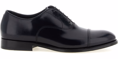 Black Lamb Leather Oxfords And Derbies