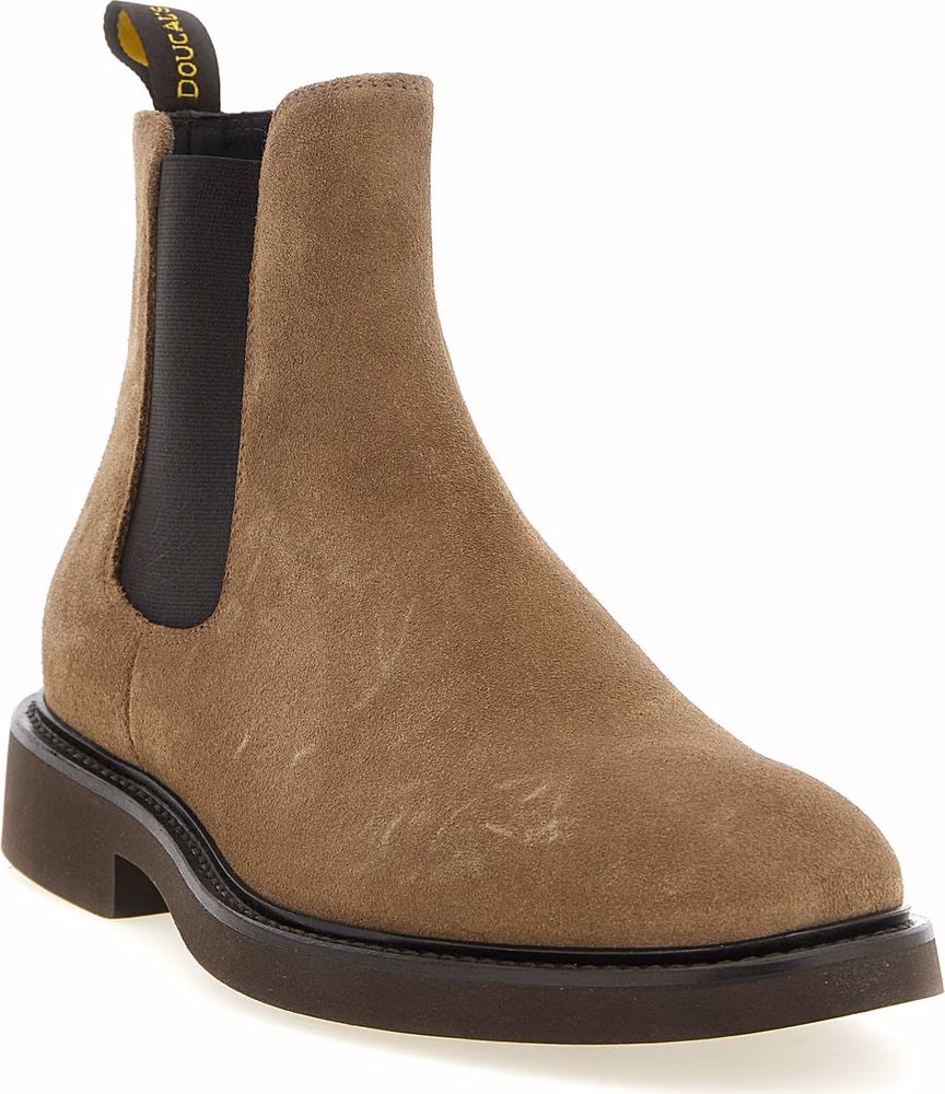 Doucal's Beige Lamb Leather Ankle Boots