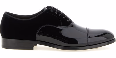 Black Lamb Leather Oxfords And Derbies