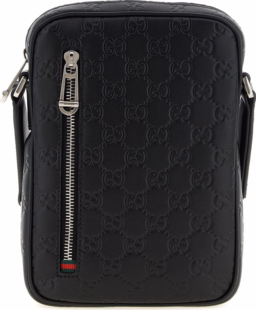 Black Calfskin Crossbody Bag