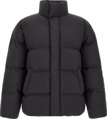 Black Polyester Full-Length Jacket