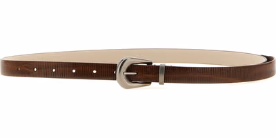 Brown Calfskin Thin Belt