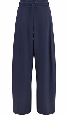 Blue Polyamide Casual Pants