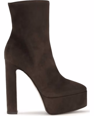 Brown Suede Leather Ankle Boots