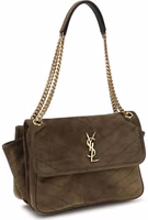 Bicolor Suede Leather Shoulder Bag 2