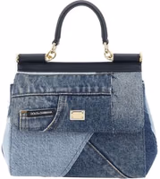 Blue Cotton Handbag 1