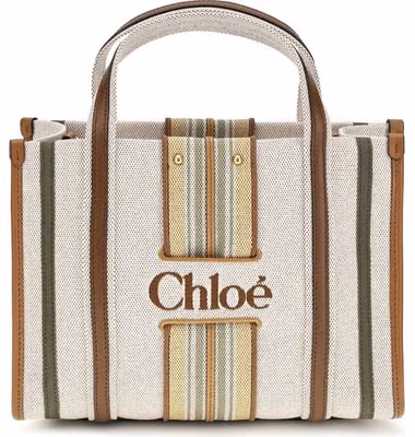 Beige Cotton Shoulder Bag