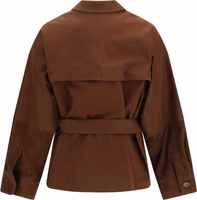 Brown Cotton Full-Length Jacket 2