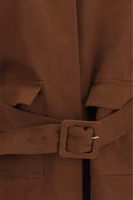 Brown Cotton Full-Length Jacket 3