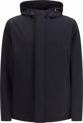Black Polyester Shell Jacket