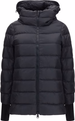 Black Polyester Full-Length Jacket