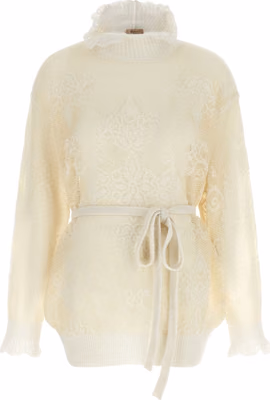 White Polyamide Cardigan