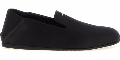 Black Viscose Slip-On Loafers