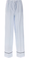 Blue Cotton Casual Pants 1
