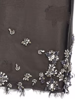 Gray Silk Midi Skirt 4