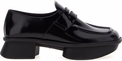 Black Calfskin Slip-On Loafers