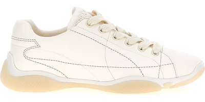 White Lamb Leather Low Top Sneakers