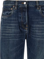 Blue Cotton Straight-Leg Jeans 3