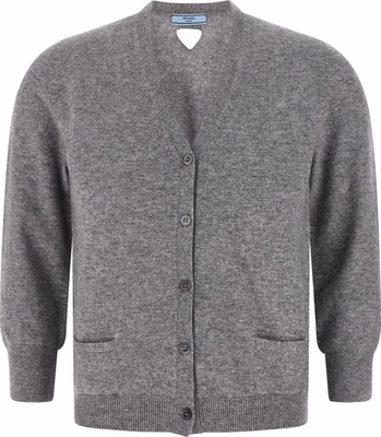 Gray Cashmere Cardigan