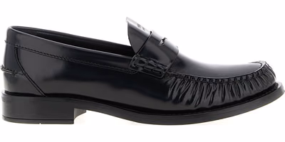 Black Calfskin Slip-On Loafers