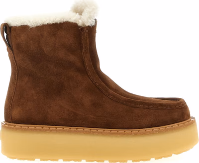 Brown Calfskin Ankle Boots