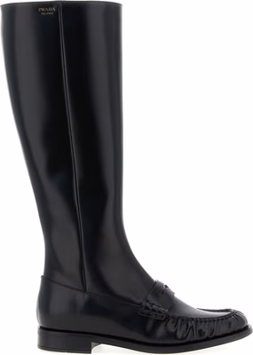 Black Calfskin Over The Knee