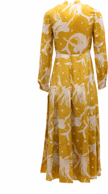 Yellow Silk Dress