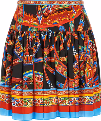Multicolor Cotton Long Skirt