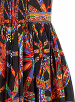 Multicolor Cotton Midi Dress 4