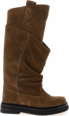 Brown Calfskin Over The Knee