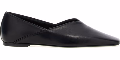 Black Calfskin Ballet Flats