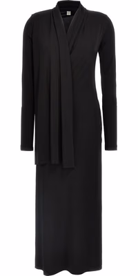 Black Viscose Long Dress