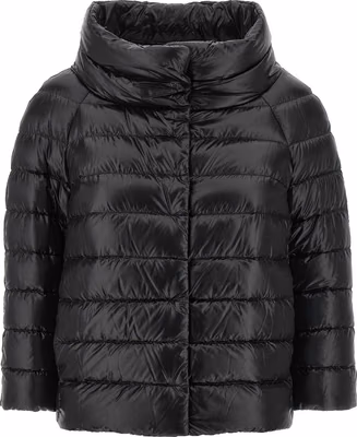Black Polyamide Full-Length Jacket