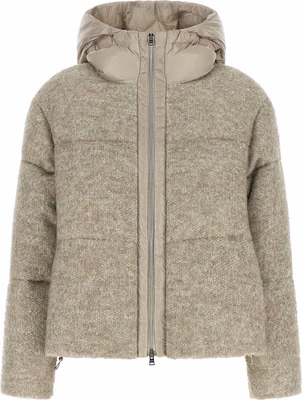 Beige Wool Full-Length Jacket