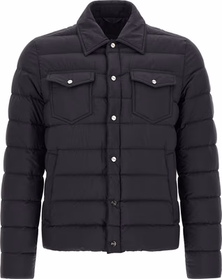 Black Polyamide Full-Length Jacket