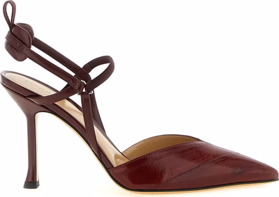 Bordeaux Lamb Leather Platform Pumps