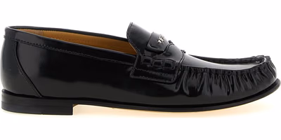 Black Calfskin Slip-On Loafers