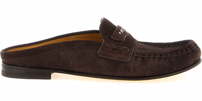 Brown Calfskin Slip-On Loafers