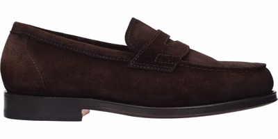 Brown Leather Slip-On Loafers