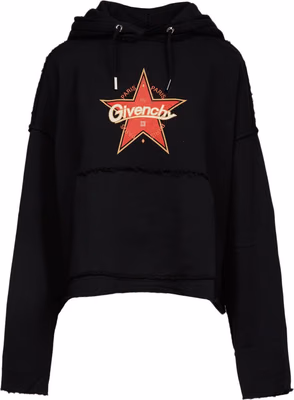 Black Cotton Hoodie