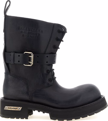 Black Calfskin Ankle Boots