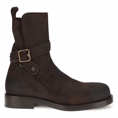 Brown Calf Leather Bos Taurus Lace-Up Boots