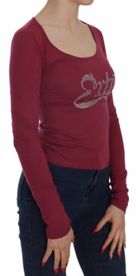 Crystal Embellished Long Sleeve Casual Top