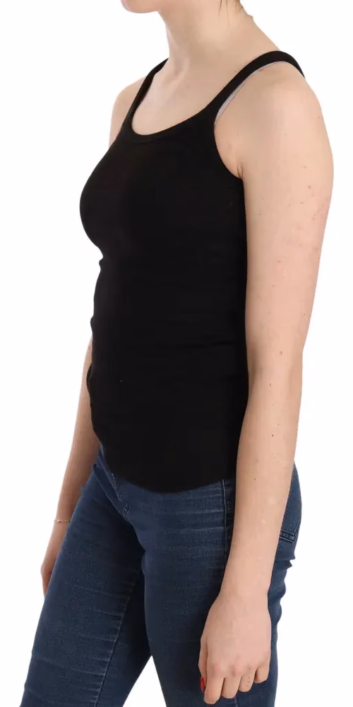 PINK MEMORIES Black Sleeveless Spaghetti Strap Blouse
