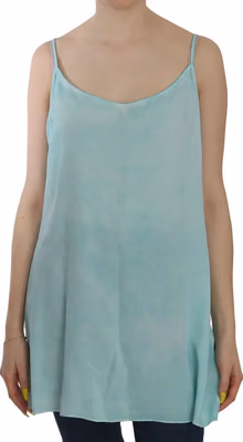 Blue Sleeveless Spaghetti Dress Blouse