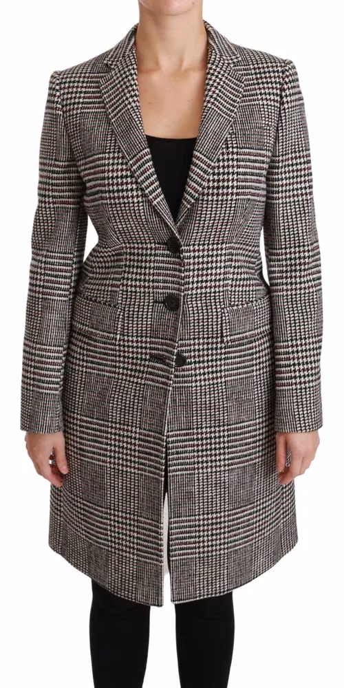 Dolce & Gabbana Multicolor Trench Knee Long Jacket Coat